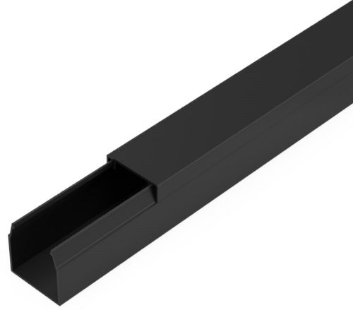 Кабель-канал Промрукав 16x16мм (2000мм) черный (уп. 84м.) картинка